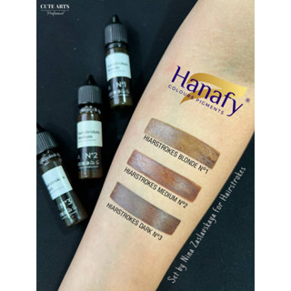 สีสักคิ้วลายเส้น Hairstrokes hanafy 15ml. สีสักคิ้ว สีสักขอบตารัสเซีย สีติดหนาแน่น พร้อมส่งในไทย แนะนำใช้คู่Thinner