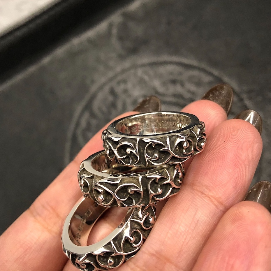 เงินสเตอร์ลิงเงินแท้-925-คลาสสิกนิรันดร์การเจริญเติบโตแหวนชายและหญิงแนวโน้มแฟชั่นแหวนคู่แหวนหางคู่