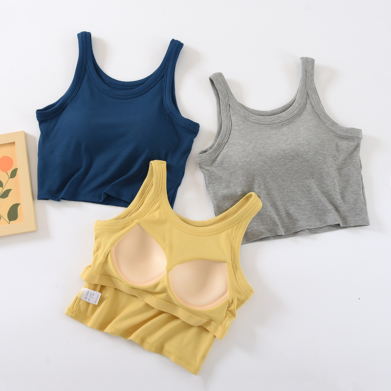 เสื้อกล้ามสั้น-ครอป-มีซัพฟองน้ำ-แบบ-2-in-1-มีบราในตัว