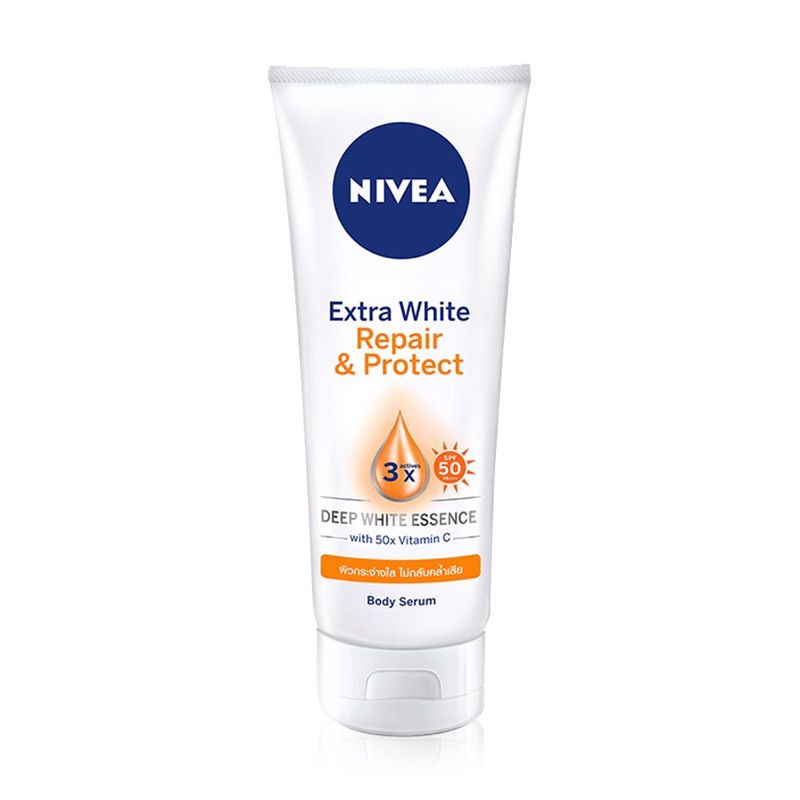nivea-extra-white-repair-amp-protect-serum-spf50-หลอดใหญ่-320-ml-โลชั่นฟื้นบำรุงปัญหาผิวคล้ำเสีย-และ-radiant-amp-smooth