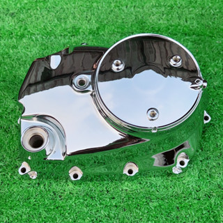 ฝาครัชเวฟ125R-S-I บังลมแท้ชุบโครเมี่ยม ราคาต่อ1ชิ้น ฝาเเคร้งเวฟ125 ครอบเเคร้งเวฟ125 honda
