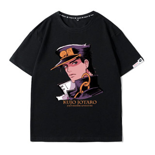 เสื้อยืดแขนสั้น JOJOs Bizarre Adventure Stardust Crusaders Kujo Jotaro เสื้อผ้าการ์ตูน