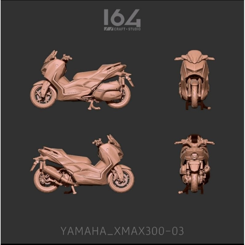 โมเดลรถ-yamaha-xmax-ทำจากงาน-3d-print-ยังไม่ได้ทำสี-ขนาดสเกล1-64
