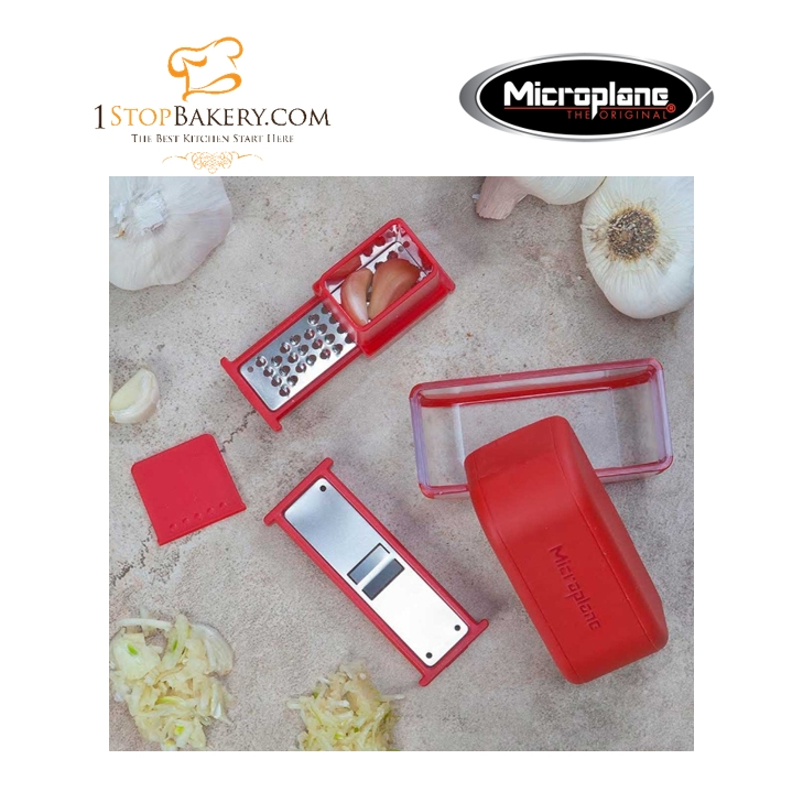 Microplane 48148 Garlic Mince & Slice set, Red (7010)/ชุดบดกระเทียมและ ...