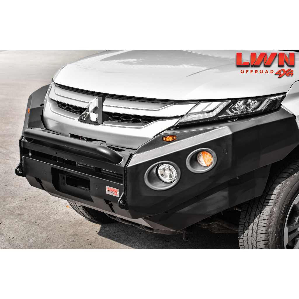 กันชนหน้าtriton-2019-2023-รุ่น-fb-012-กันชนเหล็กดำ-off-road-bumper-แบรนด์-lwn4x4-mitsubishi-triton-กันชนไทรทันออฟโรด