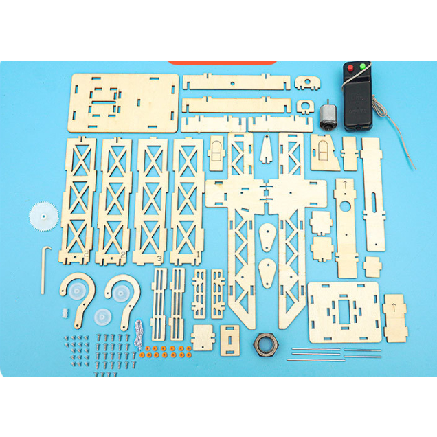 ทาวเวอร์เครนควบคุมด้วยรีโมท-ชุดประกอบเครน-โมเดลเครนยกของ-ของเล่นสร้างเสริมพัฒนาการ-ของเล่นsteam-รอกยกของ