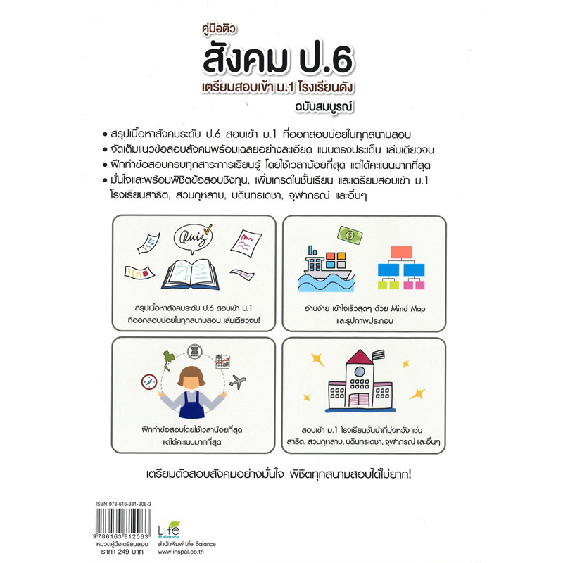 c111-คู่มือติวสังคม-ป-6-เตรียมสอบเข้า-ม-1-โรงเรียนดัง-9786163812063