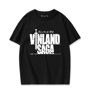 เสื้อยืดอะนิเมะ - VINLAND SAGA เสื้อยืดแขนสั้นผ้าฝ้ายบริสุทธิ์เสื้อยืดพิมพ์ลาย VINLAND สำหรับผู้ชายและผู้หญิง