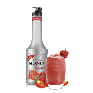 (WAFFLE) เพียวเร่โมนิน กลิ่น “สตรอว์เบอร์รี” บรรจุขวด 1 ลิตร MONIN Strawberry Fruit Mix (Puree MONIN กลิ่น “Strawberry”)