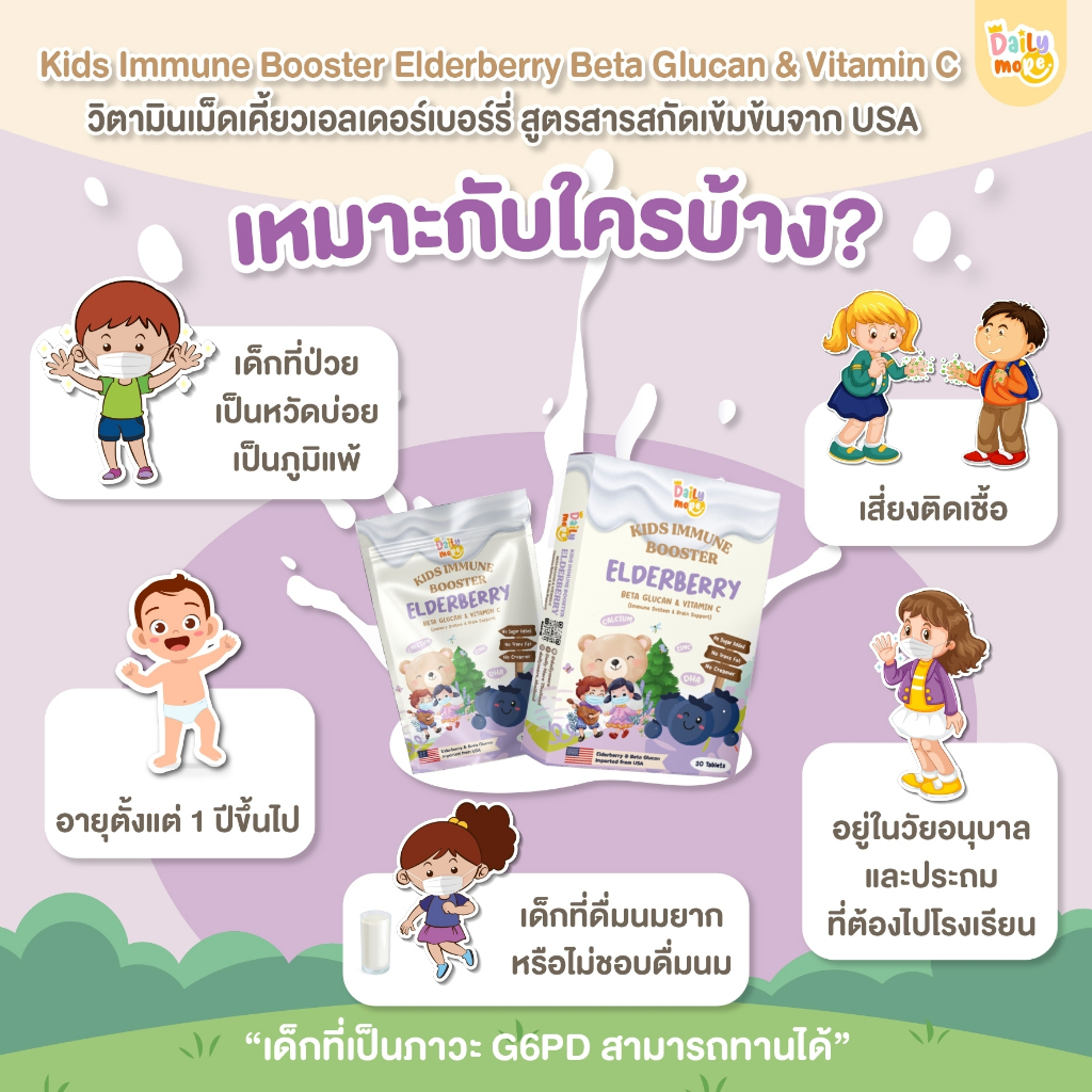 2-กล่อง-วิตามินต้านหวัด-เสริมภูมิคุ้มกันแบบเม็ดเคี้ยว-elderberry-สำหรับเด็ก