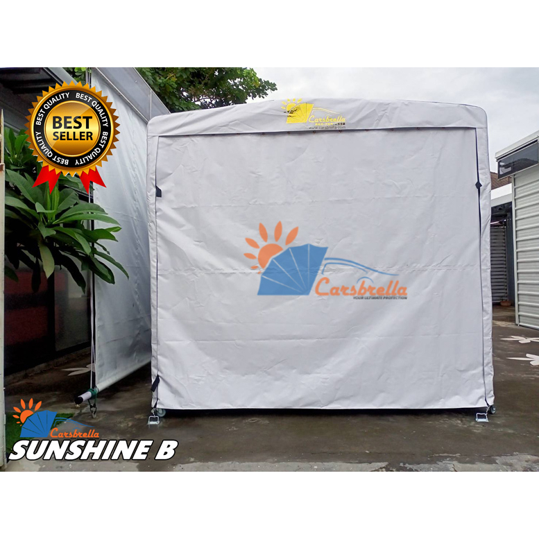 โรงจอดรถพับได้-โรงจอดรถสำเร็จรูป-carsbrella-รุ่น-sunshine-b-สามารถ-ยืด-หด-พับ-เก็บ-ได้-ใช้งานสะดวก