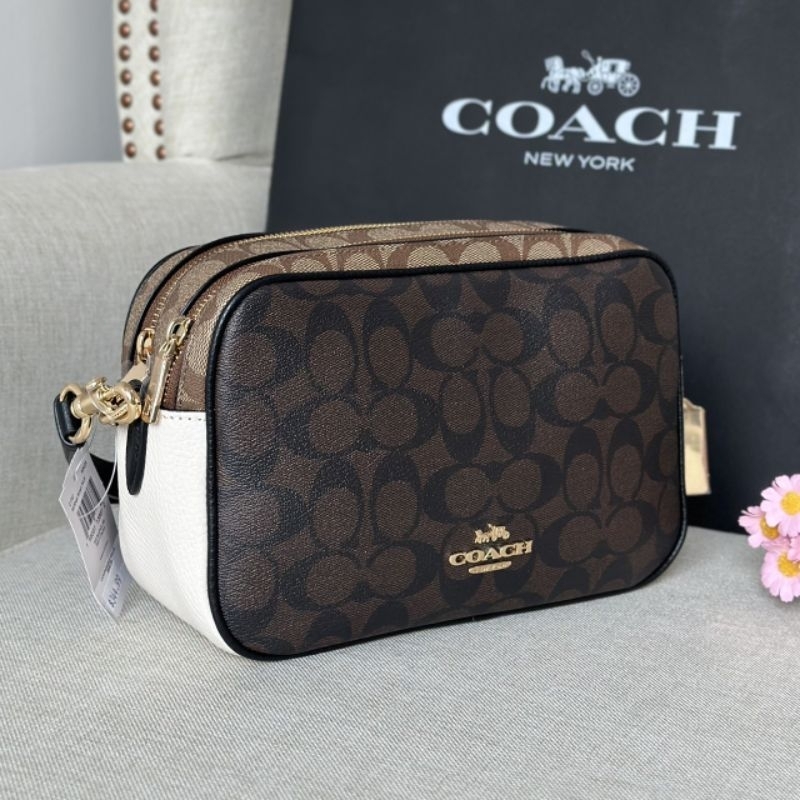 Coach Jes Crossbody In Blocked Signature Canvas Shopee Thailand