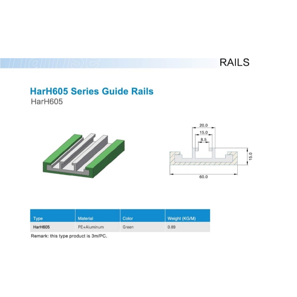 harh605-aluminum-guide-rails-ตัวกั้นข้างสำหรับสร้างสายพานลำเรียงในโรงงานน้ำดื่มและโรงงานอาหาร-1-เส้นยาว-1เมตร