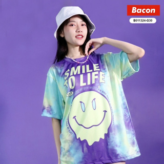 B011324 เสื้อลายมัดย้อม สกรีน smile to life