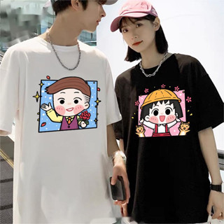 ออกแบบเสื้อยืดอะนิเมะ Chibi Maruko เพื่อนร่วมชั้น Chibi Maruko ในแขนสั้น