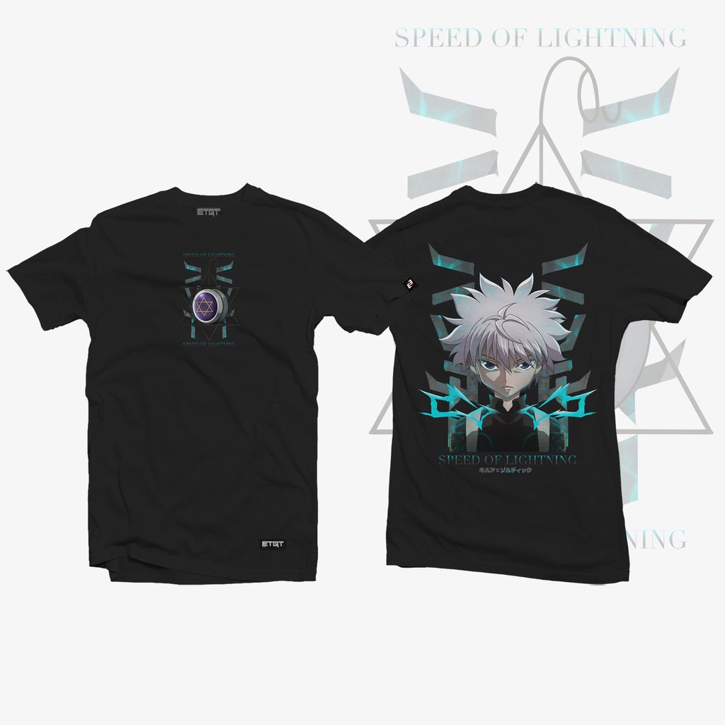 hunter-x-hunter-killua-zoldyck-อนิเมะเสื้อยืดเสื้อขาวที่เหมาะกับการแต่งตัวประจำวัน