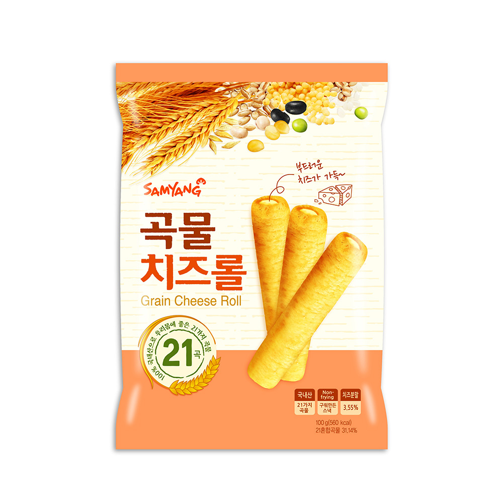 ภาพหน้าปกสินค้าSamyang Grain Cheese Roll ซัมยัง เกรน ชีส โรล 80 กรัม จากร้าน samyang_official_shop บน Shopee