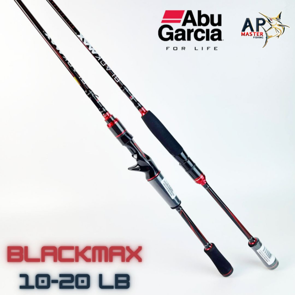 คันตีเหยื่อปลอม-abu-garcia-blackmax-เวท10-20lb-6-6ฟุต-2ท่อน-เบทและสปินนิ่ง