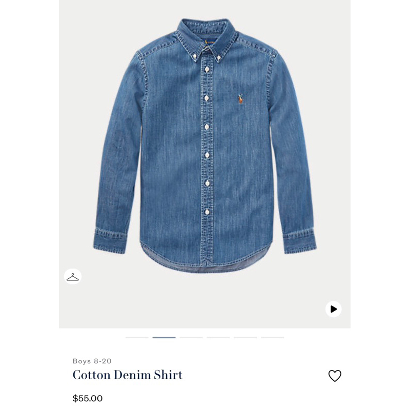pre-order-ralph-lauren-cotton-denim-shirt-boy-s-size-สินค้าแท้100