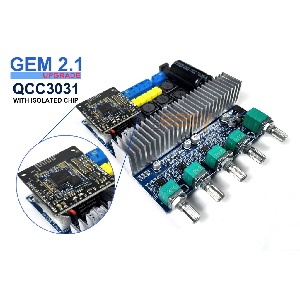GEM โม Gemaudio 2.1 up qcc3031 qcc5125 ของแท้100% พร้อมส่ง (gem2.1 tb21 ...