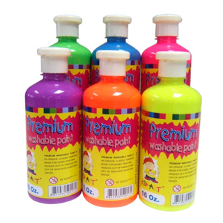 คิดอาร์ท สีพรีเมียมวอชเชเบิ้ล สีสะท้อนแสง สีโปสเตอร์ สำหรับเด็ก Premium Tempera Washabla paint 450g./pc.