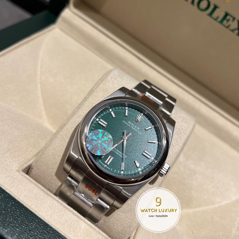 ภาพหน้าปกสินค้านาฬิกาRolex OP สีเขียว เครื่องautomatic *สินค้าตรงตามรุป จากร้าน 9luxuryshop บน Shopee