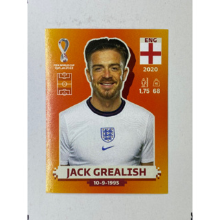 สติ๊กเกอร์สะสม Jack Grealish ฟุตบอลโลก Worldcup 2022 England ของสะสมทีมฟุตบอล อังกฤษ