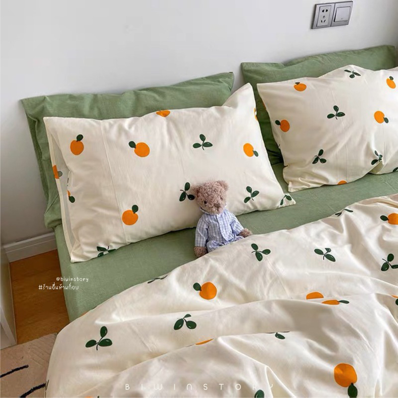ชุดผ้าปูที่นอนพร้อมผ้านวม-ลายน้องส้มจิ๋ว