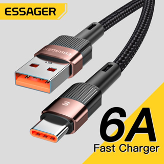 Essager 6A 66W USB Type C สายชาร์จเร็ว สําหรับ Samsung Xiaomi USB Type C  ส่งด่วน1-2วัน