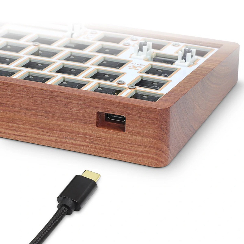 คีย์บอร์ด60-keyboard-skyloong-gk61x-gk61xs-wooden-bluetooth-คีย์บอร์ดบลูทูธ