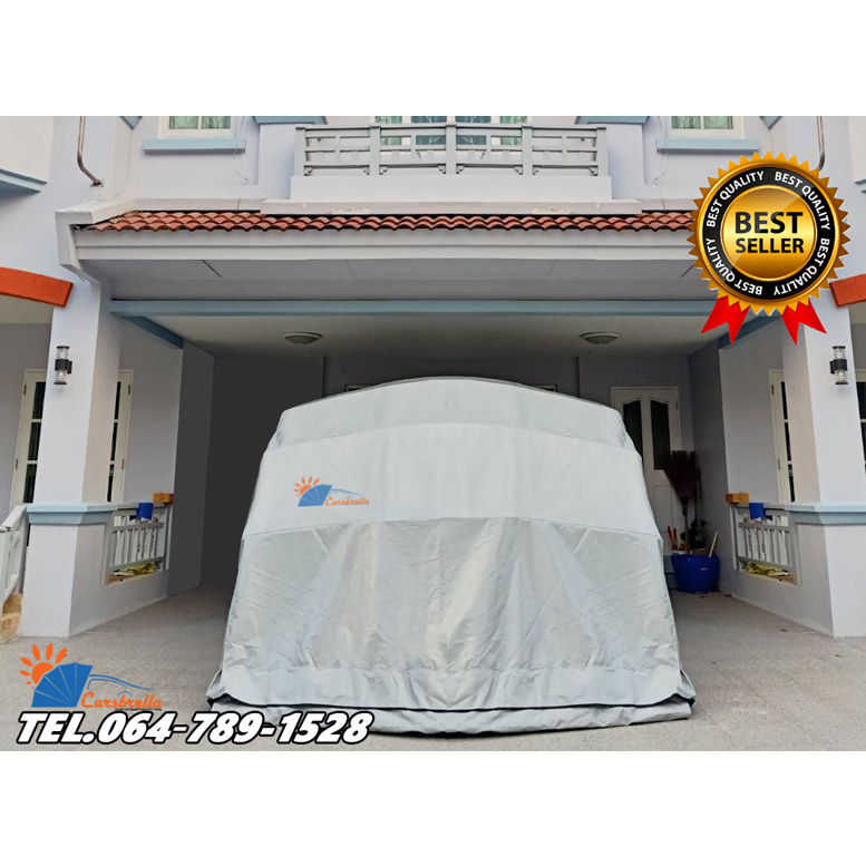 โรงจอดรถ-carsbrella-รุ่น-rainbow-size-m-สำหรับรถยนต์ที่มีขนาดกลาง-ป้องกันรังสี-uv-100