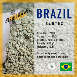 ภาพขนาดย่อสินค้าNew สารกาแฟ Brazil Santos 22/23 เมล็ดกาแฟดิบ บราซิล ซานโตส Green bean สารกาแฟบราซิล Vincit Coffee