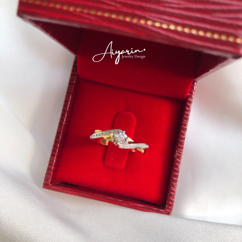 aiyarin-jewelry-design-เเหวนทอง9เค-เพชรชูเดี่ยว-เตยหัวใจ-ชุบ2กษัตริย์