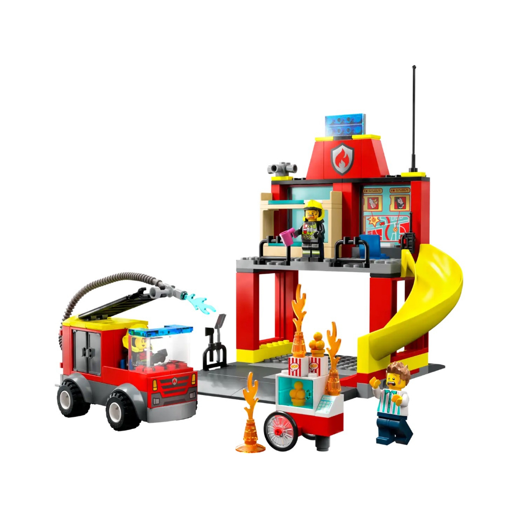 lego-city-60375-fire-station-and-fire-truck-เลโก้ใหม่-ของแท้-กล่องสวย-พร้อมส่ง