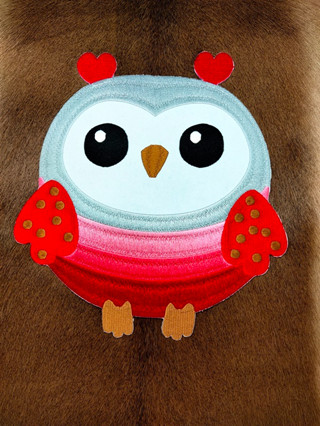 ตัวรีดติดเสื้อขนาดใหญ่ แจ๊คเก็ต อาร์ม  ยีนส์ นกฮูก Hipster Embroidered Iron on Patch  DIY