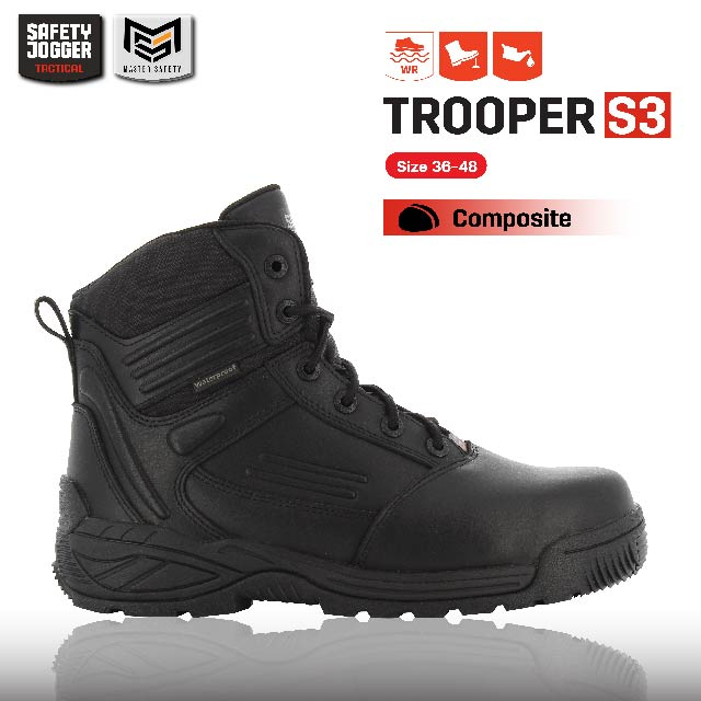 [ของแท้พร้อมส่ง] Safety Jogger รุ่น TROOPER S3 รองเท้ายุทธวิธี หุ้มส้น