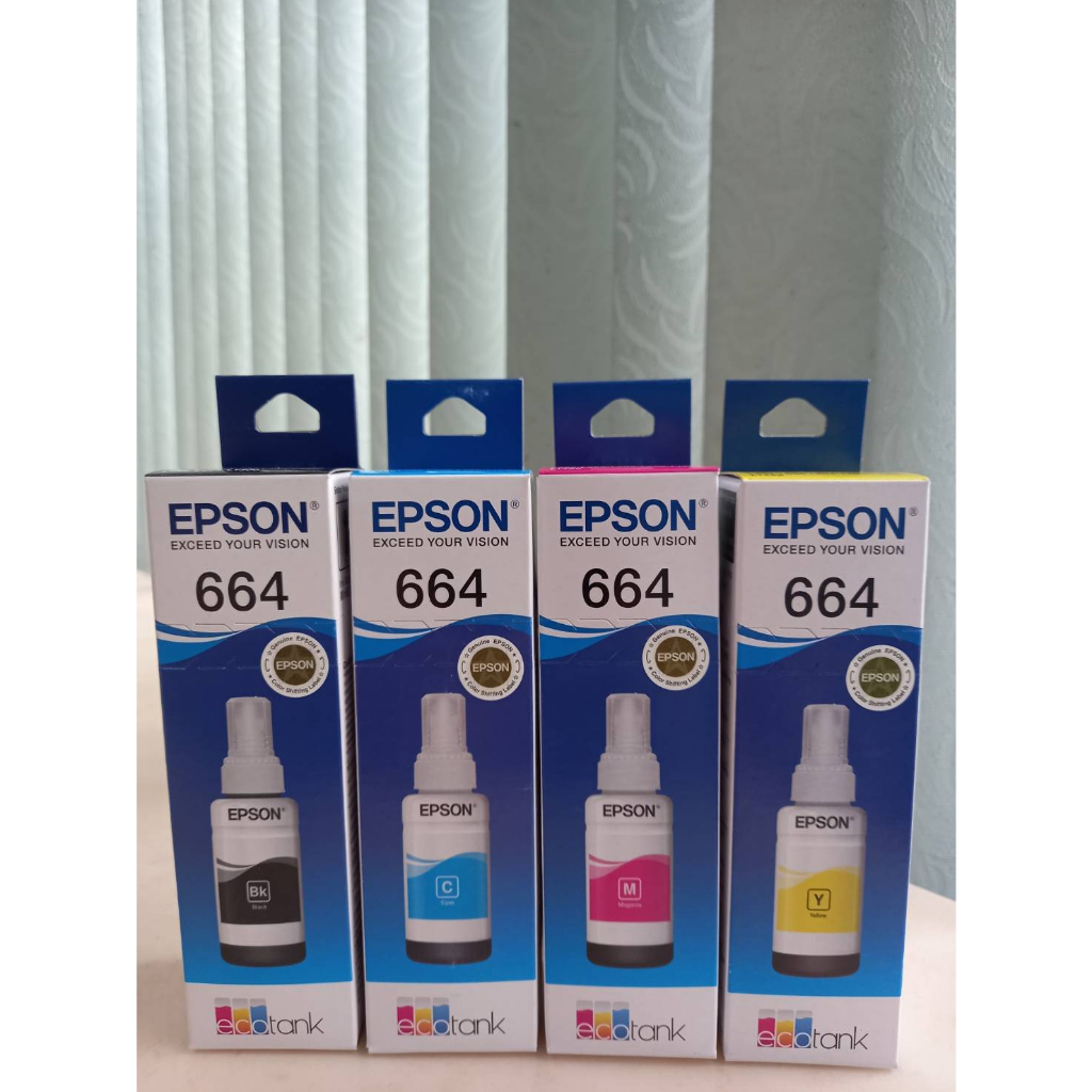 epson-t664100-200-300-400-4box-แท้bk-c-m-yรุ่น-l100-l110-l120-l200-l210-l300-l350-l355-l550-l555-นา