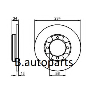 จานเบรคหน้า MITSUBISHI COLT C51A C52A C61A 1988-1992 LANCER CHAMP 1 C61A C62A 1988-1992 RUNSTOP /คู่