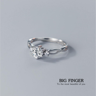 s925 Big finger ring2 แหวนเงินแท้ More Style  นิ้วอวบใหญ่ แนะนำรุ่นนี้ ดูเรียบหรู ใส่สบาย เป็นมิตรกับผิว ปรับขนาดได้