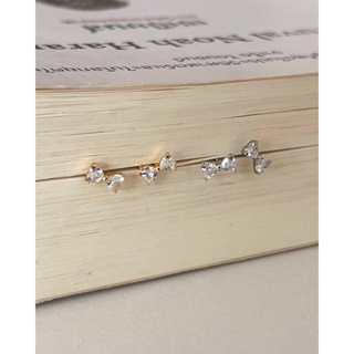 (โค้ด X8SFXJ ลด 20%) A.piece  ต่างหูเงินแท้ [all silver 925] Bambi ribbon stud earrings
