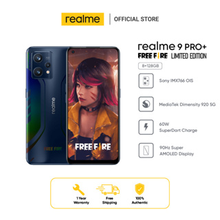 เช็ครีวิวสินค้าrealme 9pro+ (8+128GB) FreeFire limited edition