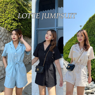 สินค้า Lotte jumpsuit จั๊มสูทแขนสั้นขาสั้น (nita.bkk)