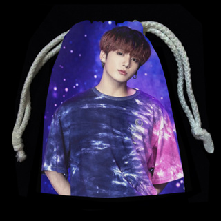 กระเป๋าผ้าแบบรูด ถุงผ้าแบบรูด Jung kook จองกุก BTS