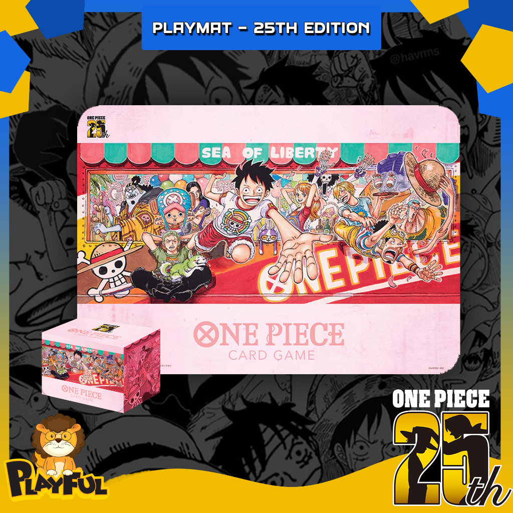 [One Piece Card Game] Playmat and Card Case set "25th Edition" Shopee Thailand