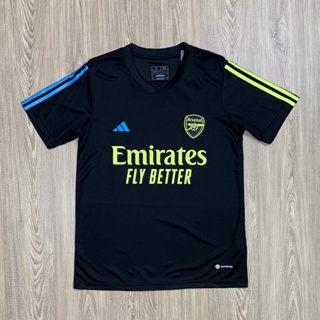 เสื้อฟุตบอล เสื้อกีฬา Arsenal อาเซนอล สีดำ2022/2023 เนื้อผ้าโพลีเอสเตอร์ เกรดแฟนบอล AAA