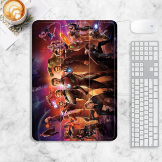 The Avengers เคส iPad mini4/5/6 air 1/2/3/4/5 เคสไอแพด gen 7/8/9 2022 pro11 gen10 เคสซิลิโคน มีที่ใส่ปากกา marvel case
