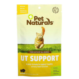 สินค้า พร้อมส่ง บำรุงระบบทางเดินปัสสาวะ ฉี่ยาก ฉี่ไม่ออก นิ่ว UT Support Urinary Tract Supplement Pet Naturals of Vermont แมว