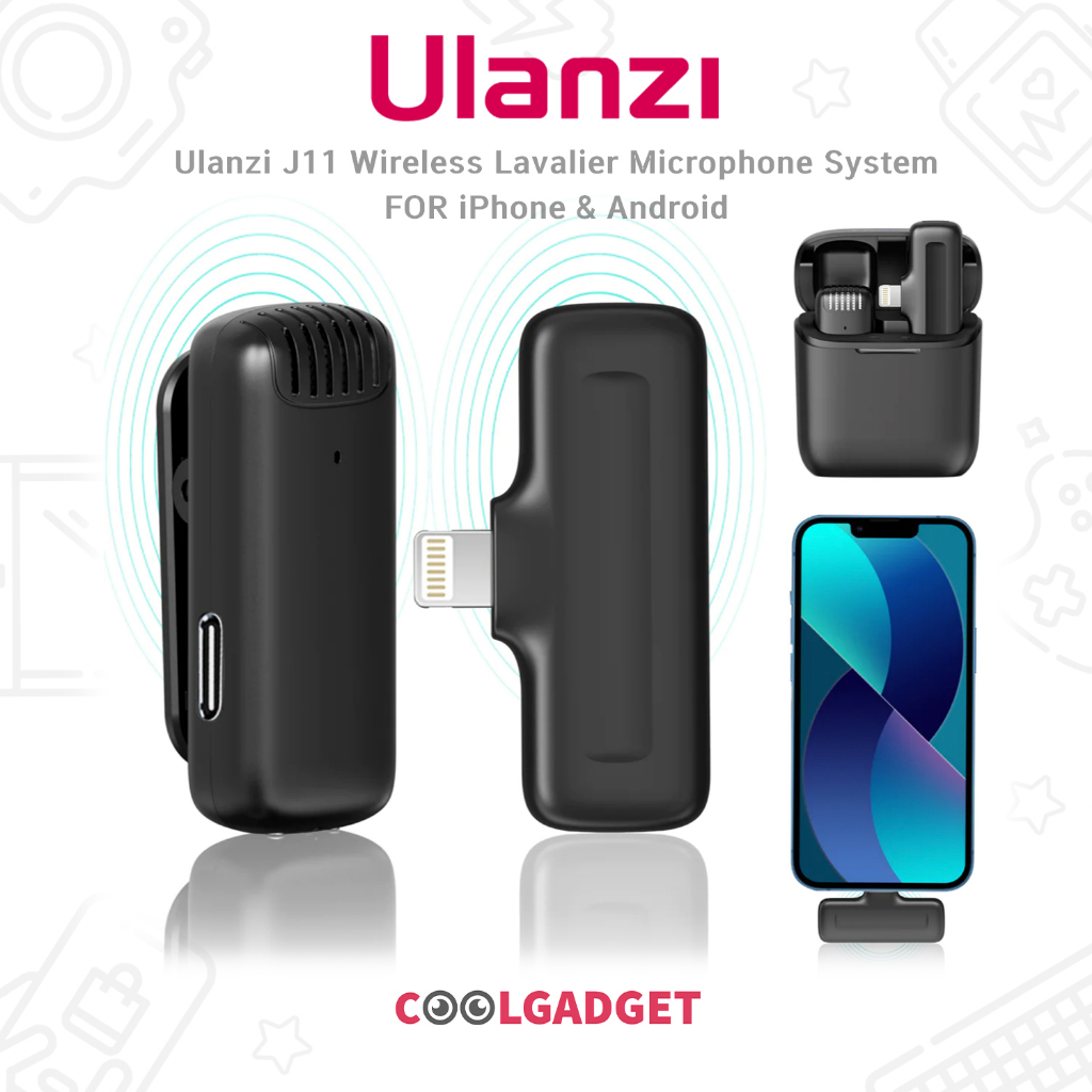 ส่งใน-ulanzi-j11-wireless-microphone-ไมโครโฟนไร้สาย-สำหรับมือถือ-ios-android-มี-1-ตัวรับ-1-ตัวส่ง-ใช้-live-vlog