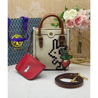 TORY BURCH Mini T Monogram Rabbit Bag