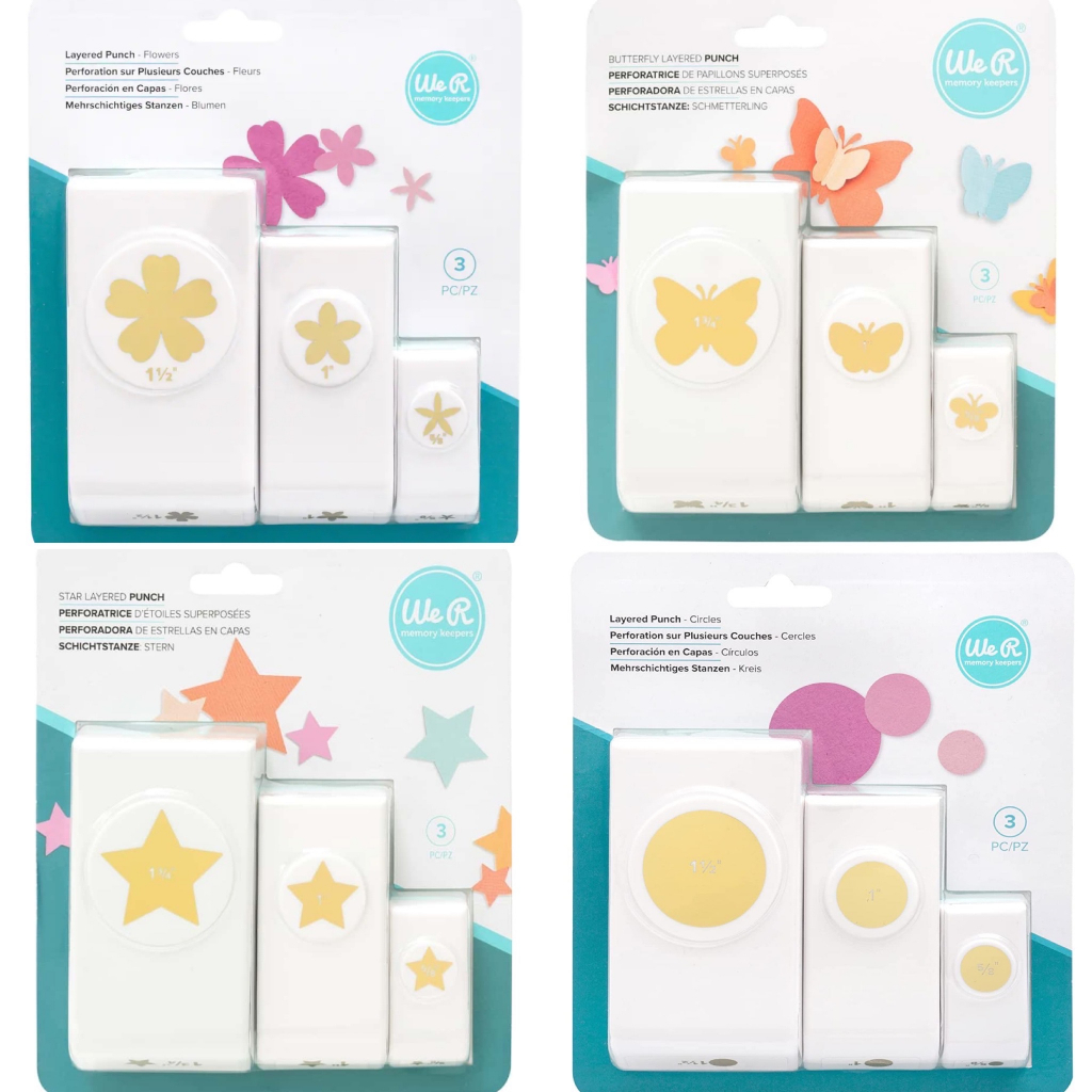 We R Memory Keepers Layering Punches 3/Pkg ที่เจาะกระดาษ 3 ชิ้นใน แพ็ค ...